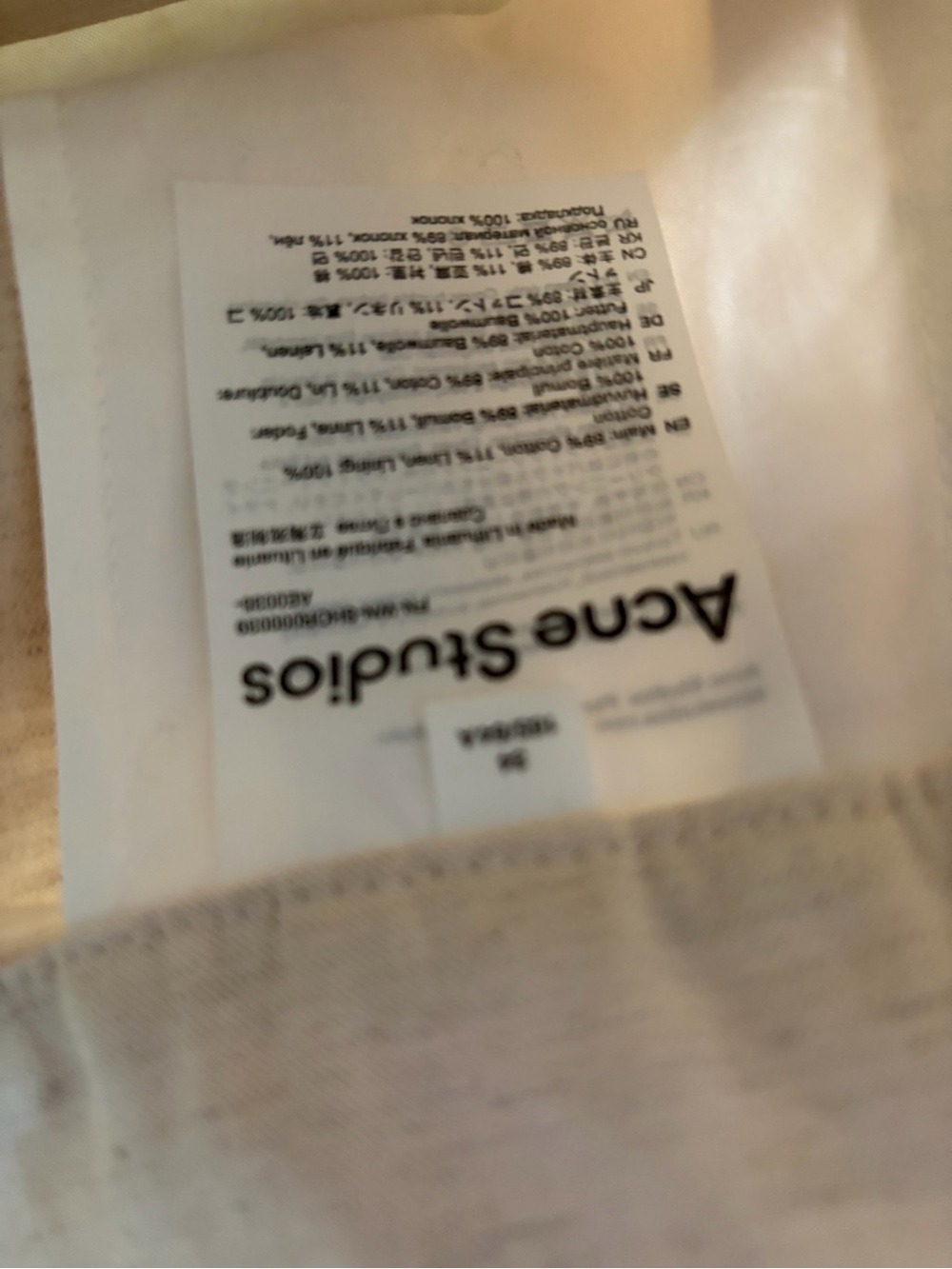 Acne Studios Cotton-Linen Belted Bermuda Shorts, Size 34 - Picture 13 of 14